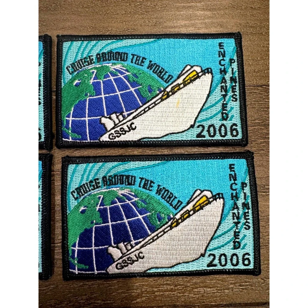 Vintage Girl Scouts GSSJC 2006 Cruise Around the World GSUSA Patch Lot of 4